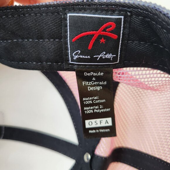 Grace Folly Beach Trucker Hat Mountain Patch Pink Mesh Adjustable Baseball Cap - Picture 8 of 8